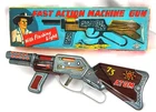 60's Japan SY WINCHESTER WESTERN Friction Powered Tin Toy Spark & Working Order!