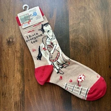 Blue Q Socks “I Hate Everyone Too” Girl Horse Women’s Size 5-10 New Cotton Blend