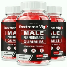 (3 Pack) Erextreme Vigor Gummies - Advanced Performance Support for Men