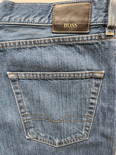 Hugo Boss Texas Jeans Herren W36 L32 Blau Denim Regular Straight Zip Fly - Bild 3 von 8