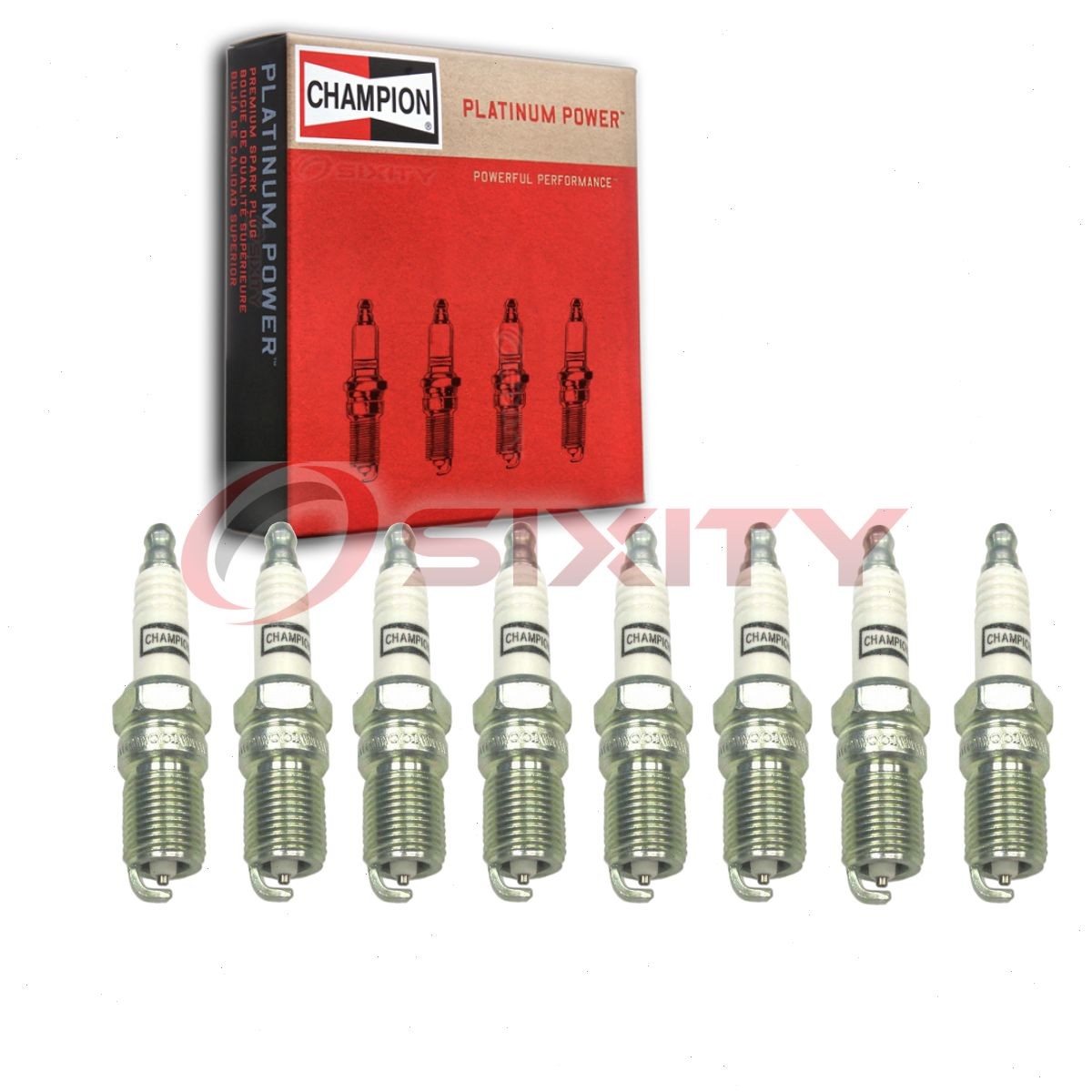 8 pc Champion Platinum Spark Plugs for 1997-2002 Ford E-250 Econoline 5.4L hc