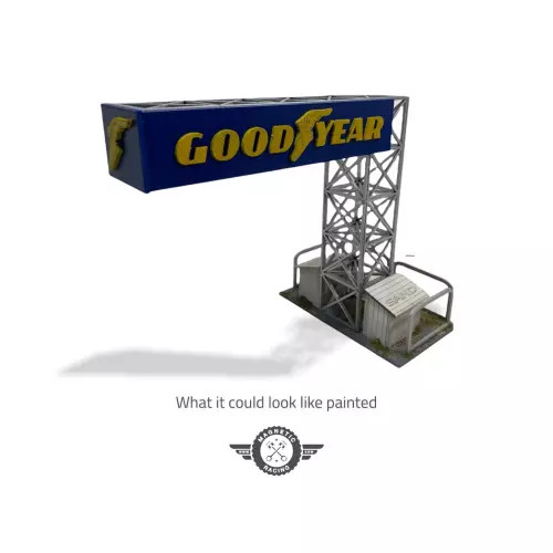 Panneau Magnetic Racing 038g demi-portique Goodyear pour décorer un circuit étroit