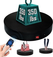 12.6Inch/350lbs Capacity Electric Motorized Turntable,Remote Rotating Display