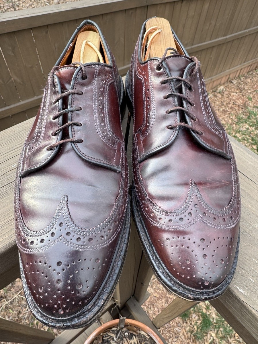 Allen Edmonds Vintage MacNeil Shell Cordovan Burgundy 7D Longwing
