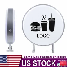24" LED Double Sided Light Box Advertising Sign Illuminated Lamp Box Waterproof