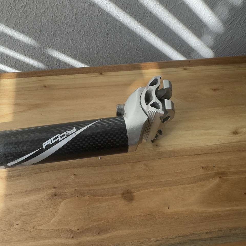 Tija de sillín de carbono Bianchi RC 31,6 mm x 350 mm 20 mm retroceso carretera grava poste de bicicleta Foto 2 de 4