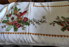 dekorative DDR Weihnachtstischdecke VIF Mischgewebe  140x100cm