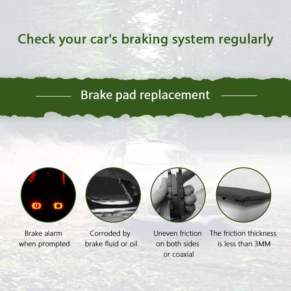 Front And Rear Ceramic Brake Pads Kit For 2013 2014 - 2018 Cadillac ATS - Image 3 of 4