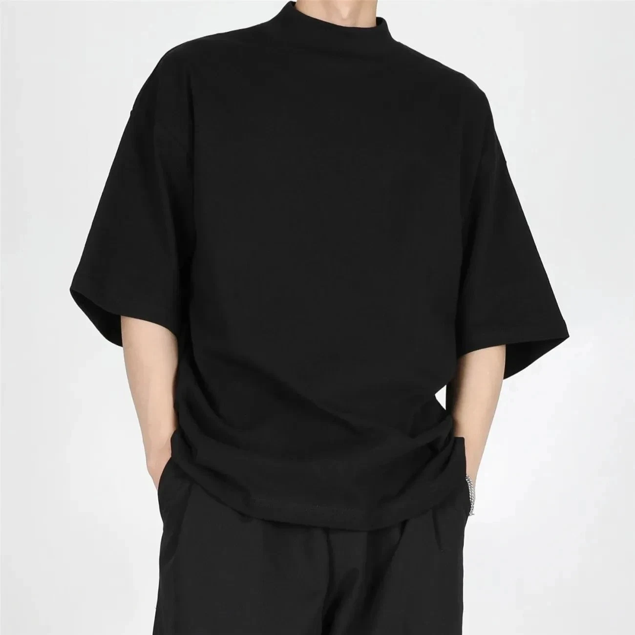 Yasuk All-Season Summer Fashion Unisex Man Solid Casual Loose Tess Cool Guy