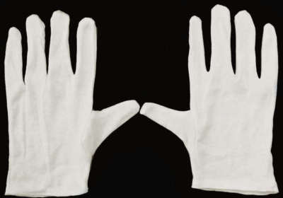 12 pair Cotton Inspection Gloves - Coin Jewelry Photo