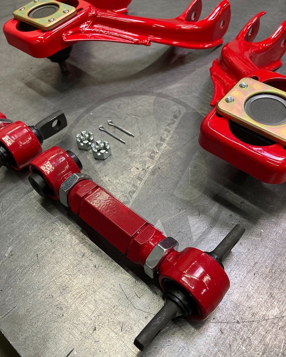 BX Red Comp FRONT &REV REAR Camber Kit Combo 92-95 Civic 94-01