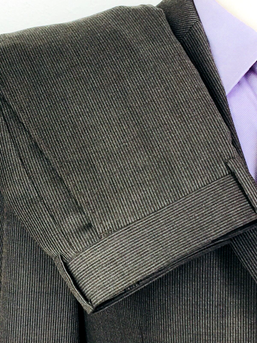 40L Hugo Boss Scorsese Movie 3 Bttn Superfine Wool Suit Pencil Stripe Pants 34 - Picture 10 of 15