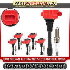 Ignition Coil & IRIDIUM Spark Plug Kits for Nissan Altima Maxima Murano Infiniti