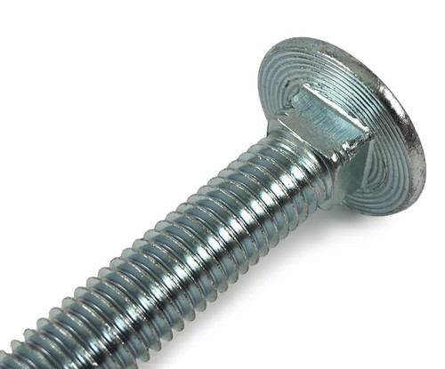 M10 10mm Cup Square Carriage Bolts With Hex Nuts and Washers Coach Screw Zinc - Picture 2 of 3