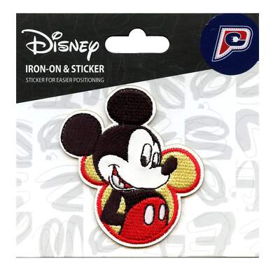 Disney Mickey Mouse Patch Inside Head Silhouette Leather