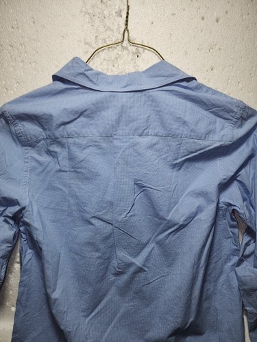 Camicia Ralph Lauren uomo taglia 20 blu vestibilità personalizzata casual abbottonata manica lunga - Foto 7 di 15