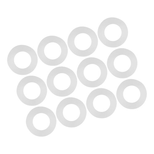 12pcs Silicone Flat Gasket White Sealing Washers for Bellows Hoses 1/2"