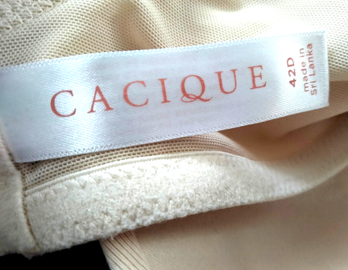 Neu ohne Etikett Cacique Damen-T-Shirt 42D nude Bügel glatte Cups – Boost Ausschnitt - Bild 3 von 5