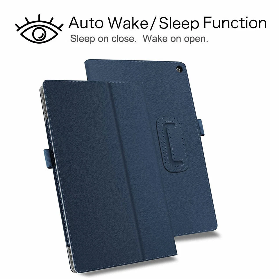 保护壳 适用于亚马逊 Fire HD 10 2023/2021 13th/11th PU 革 高级折叠保护套 — 第 3/4 张图片