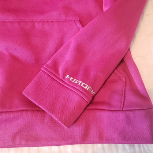 Under Armour Size Storm PINK/ORANGE Hoodie Girls - Picture 3 of 5