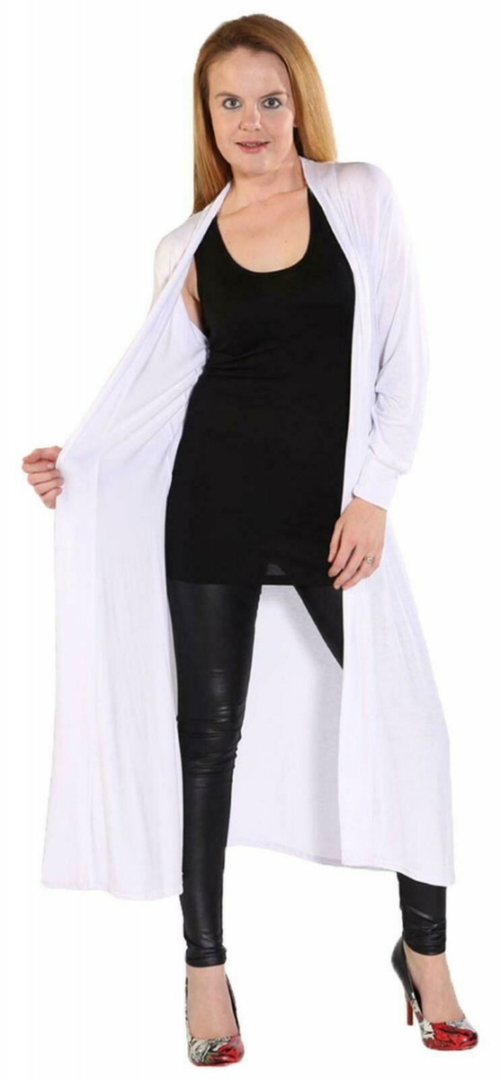 Cardigan donna donna manica lunga maxi fidanzato aperto float 8-26 nuovo
