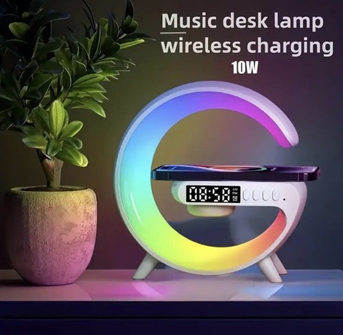 Smart Light Sound Machine And Wireless Charger and Bluetooth Speaker Lamp 🔥 - Picture 3 of 8
