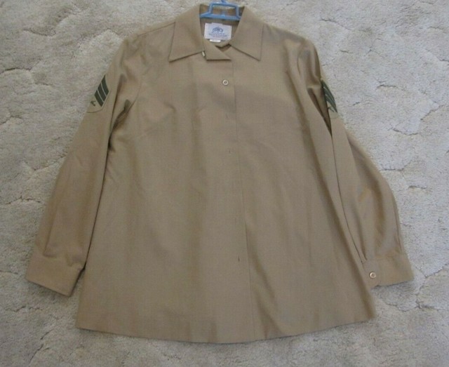 U.S. Marine Corps USMC Women's Maternity LS Khaki Shirt Medium eBay