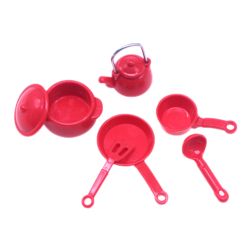 1Set 112 Dollhouse Miniature Soup Pot Spoon Pan Kettle Kitchen