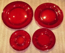 Vintage NEW MARTINSVILLE GLASS CO. "Moondrops" Ruby Depression Era Glassware