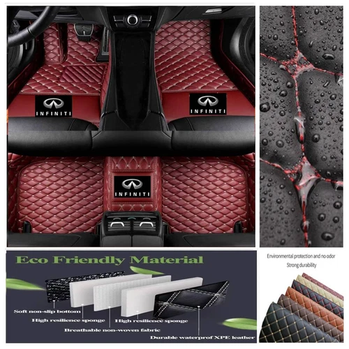 For INFINITI Q50 Q60 Q70 All Models Car Floor Mats Custom Waterproof Carpets - Bild 30 von 47