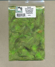 Hungarian Partridge Feathers - chartreuse     HPF54