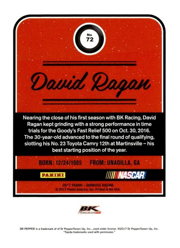 2017 Panini Donruss Racing Seriennummer Cracked Ice Karten Auswahl aus Liste PYC - Bild 151 von 447