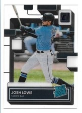 Josh Lowe 2022 Chronicles Clearly Donruss Blue RC #65 #06/50  Tampa Bay Rays