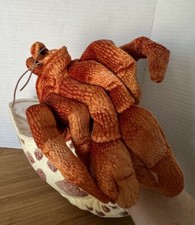 Folkmanis Hermit Crab Hand Puppet VGC Orange Brown Cream 14  