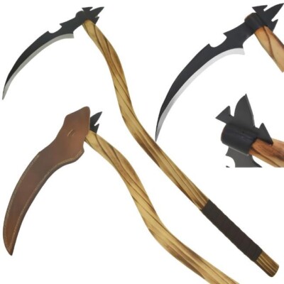 37.5''  Grim Reaper Sickle With Sheath 16'' Width of Razor Sharp Curved Blade