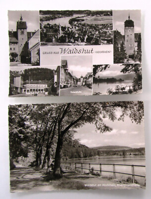2 x WALDSHUT am Hochrhein ~1960 alte Ansichtskarte Postkarten Postcards Lot