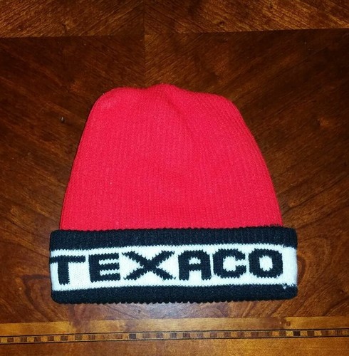 Vintage Texaco Hat Ski Cap Beanie Pom 