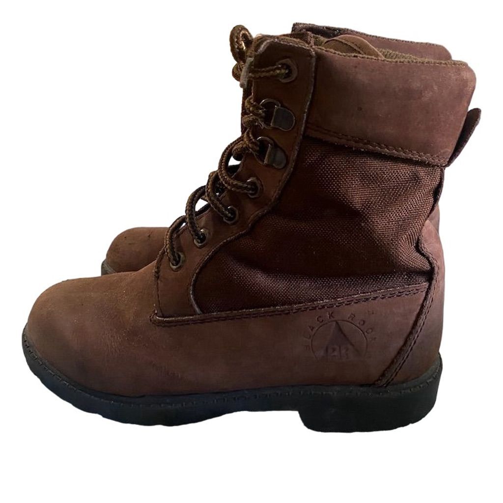 Rocky Mens Brown Leather Waterproof Combat Boots Size 5.5 Lace-Up-image
