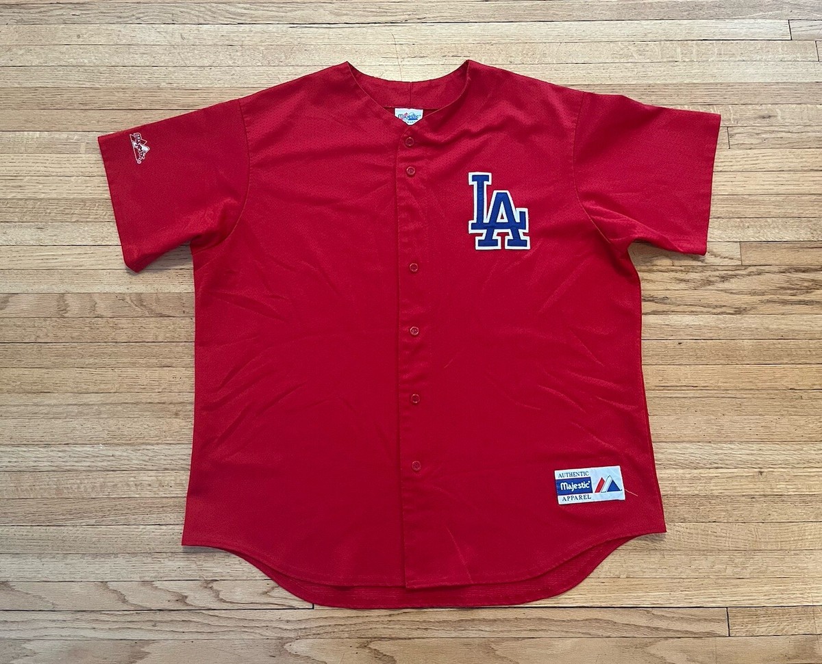 Los Angeles Dodgers Vintage Majestic Red Alternate Jersey