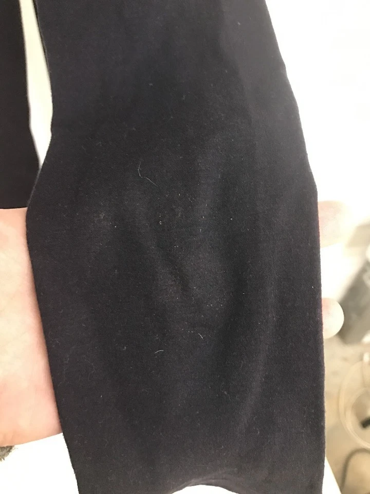 NORDSTROM ЖЕНЩИН ТОЛСТЫЙ СВИТЕР БЕСШОВНЫЙ НЕПРОЗРАЧНЫЙ НОГИ КОЛГОТКИ ЧЕРНЫЙ МАЛЕНЬКИЙ НОВЫЙ! $45 - Изображение 2 из 4