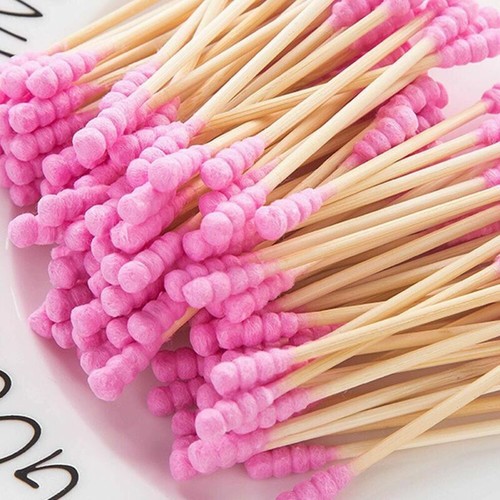 100PCS Baumwolle Tupfer Swab Applikator Q-Tips Doppel Spitze Holz Stäbe Ohr / - Bild 15 von 16