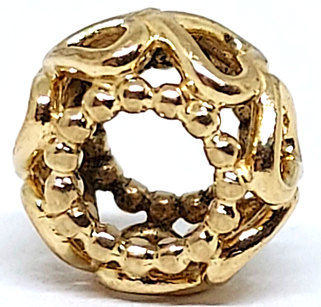 Pandora 14kt Gold Lucky in Love Retired Charm Spacer ALE 585