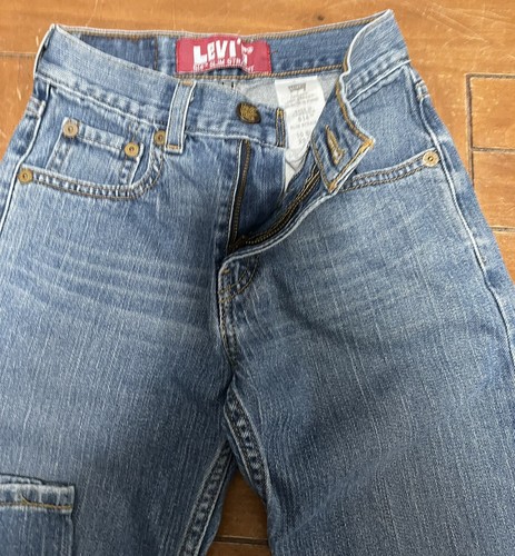 Levis Youth Boys 514 Slim Straight Med Wash Jeans Size 10 Slim 23x25 Denim - Picture 8 of 15