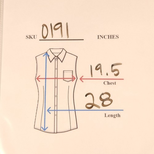 Read Eileen Fisher Collar Sleeveless Casual Button Up Shirt Womens Size M Petite - Picture 4 of 8