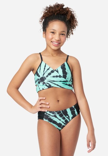 New 2pc Justice Tie Dye Bikini Swimsuit Bathing Suit Size L + 12-14 Plus NWT - Picture 2 of 8