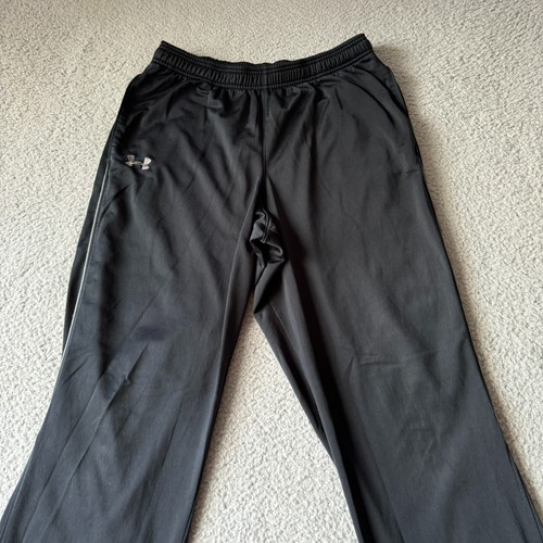 Under Armour Pantalone Uomo Large Nero Strength Track Jogger Felpa Allenamento Sciolto - Foto 4 di 12