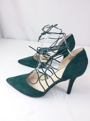 Nine West Jarraho Green Suede Leather Pointed Heels Size 10M - Picture 5 of 8