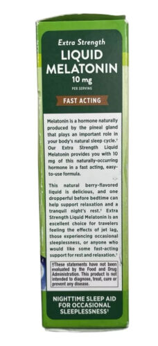 Nature's Truth Extra Strength Liquid Melatonin - 10 mg - 2 fl oz - Exp 8/25 - Picture 4 of 5