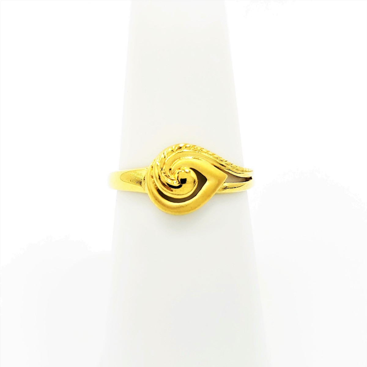 [未使用・保管品] ROGAR ロガール 22K GOLD PLATING 22K Solid Yellow Gold Ring Genuine Hallmarked 916