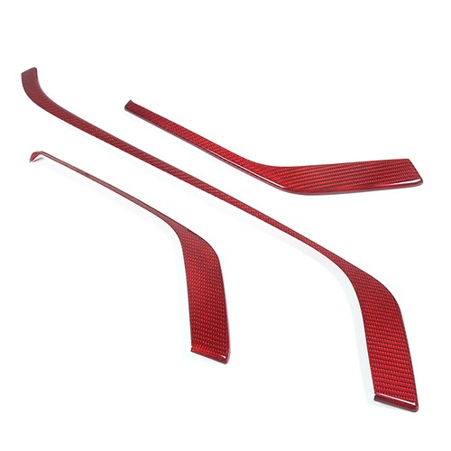 Red Dry Carbon Car Dashboard L Shape Trim Accessories Trim For Corvette C8 2020+ - Bild 12 von 12